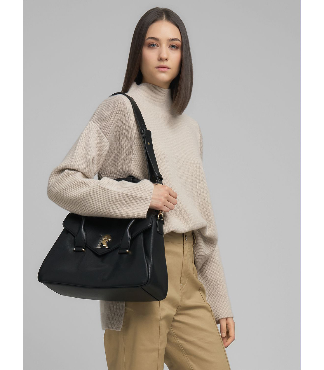 Rメタルハンドバッグ 詳細画像 ブラック 4